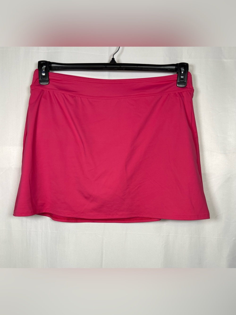 Lands’ End Hot Pink Swim Skirt Size 14L Attached Bottom Long Length Swimwear Sun